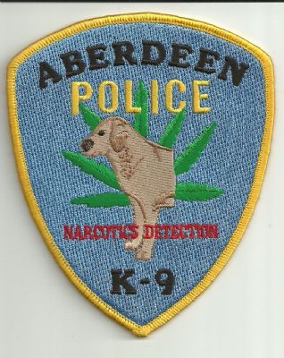 Emblema de Brazo K-9  Aberdeen Police Department (Maryland) U.S.A.