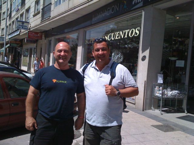 Javier Porras y Andres Martin en su visita a Vilagarcia de Arousa