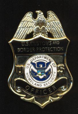 Placa Metalica de Pecho Proteccion Vigilancia Fronteras U.S.A.
