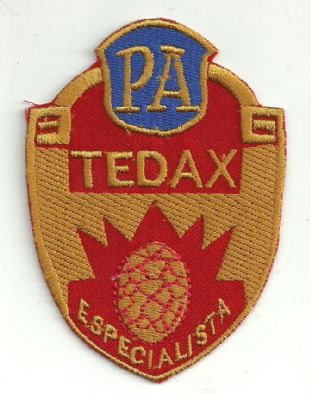 Emblema Brazo Bordado Tedax Policia Armada.
