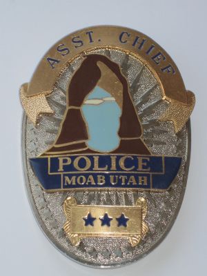 Placa Metlica Policia Moab (Utah) U.S.A.