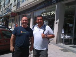 Javier Porras y Andres Martin en su visita a Vilagarcia de Arousa