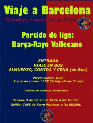 VIAJE AL PARTIDO FC BARCELONA - RAYO VALLECANO