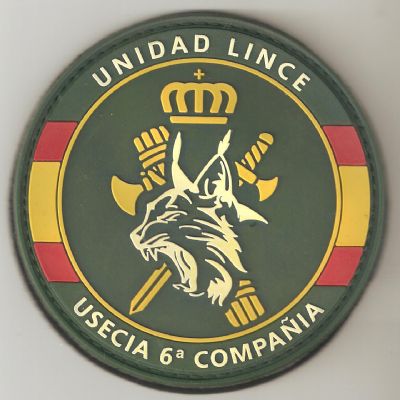 Emblema brazo Guardia Civil (Espa�a) Unidad Lince 6 Compa��a