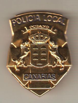 Placa Met�lica de pecho de Policia Local de Canarias.