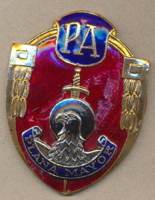 Placa Metálica de Plana Mayor (Policia Armada) 1.974