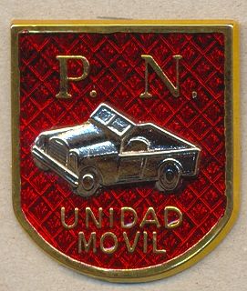 Emblema de Pecho de Unidad Movil de Policia Nacional