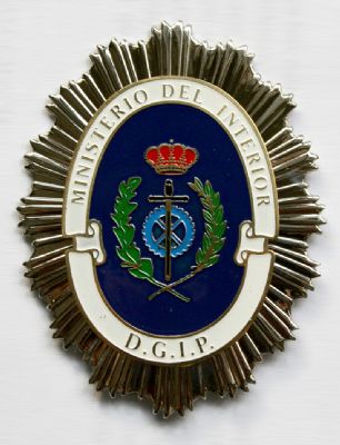 Placa Metalica de Pecho de Instituciones Penitenciarias