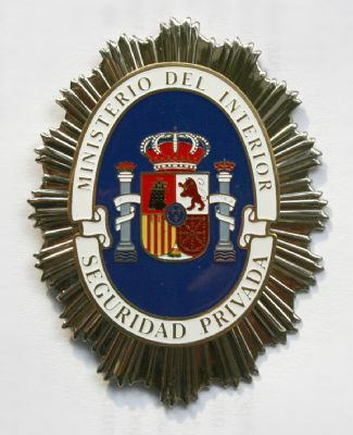 Placa Metalica de Pecho de Seguridad Privada Espa�a