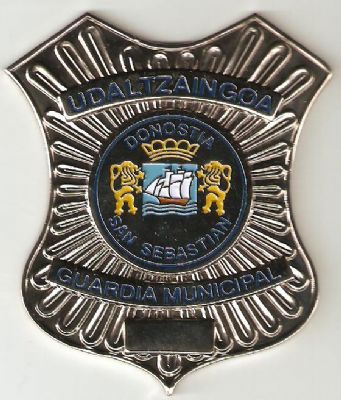 Placa de Cartera Original de Guardia Municipal de San Sebastian