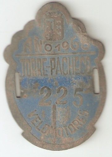 MATRICULA A�O 1968  TORRE PACHECO (MURCIA) VELOMOTOR