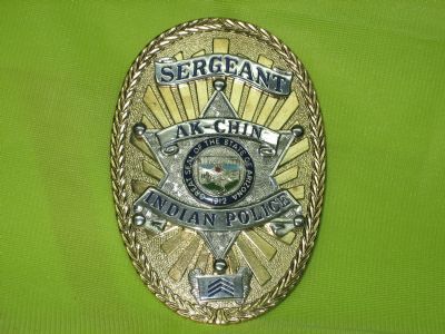 Placa Met�lica Policia INDIAN POLICE (Arizona) U.S.A.