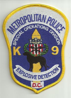 Emblema de Brazo K-9  Washington D.C.  U.S.A.