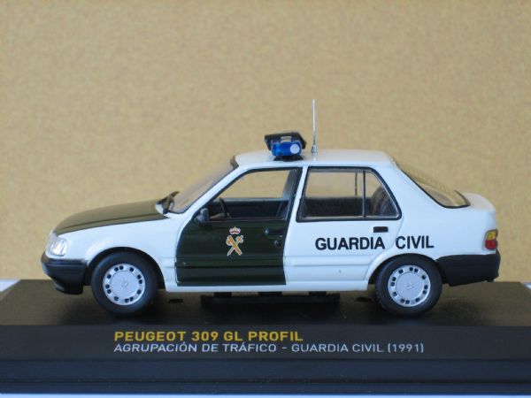 Miniatura Vehiculo Peugeot 309 Profil  Guardia Civil (1.991) Espa�a