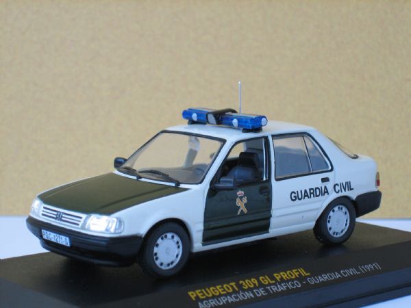 Miniatura Vehiculo Peugeot 309 Profil  Guardia Civil (1.991) Espa�a