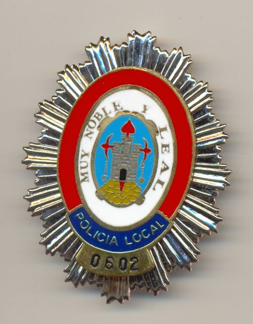 Placa Metalica de Pecho de Policia Local de Aledo (Murcia)