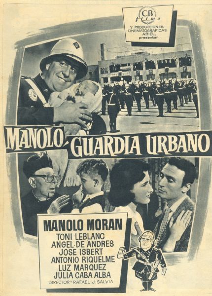 Cartel Pelicula Manolo Guardia Urbano (Cine Español 1956)