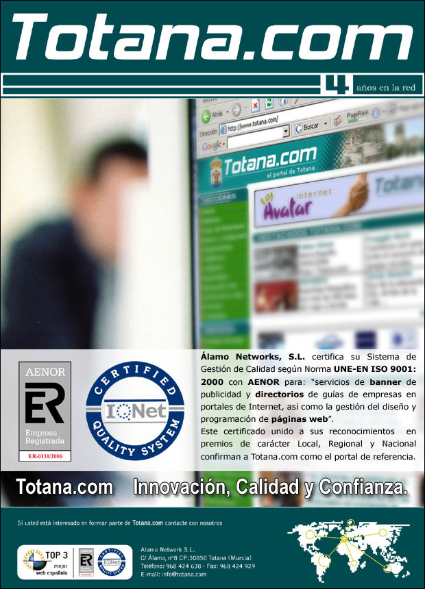 lamo Networks,S.L.  obtiene el certificado en Sistema de Gestin de Calidad en la  Norma UNE-EN ISO 9001:2000 de AENOR