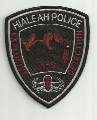 Emblema de Brazo K-9 Hialeah Police Department (Florida) U.S.A.