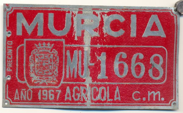 Matricula de Murcia Agricola 1967