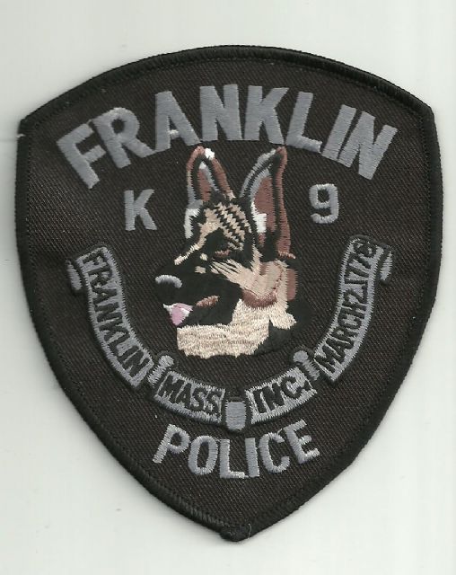 Emblema de Brazo K-9  Franklin  (Massachusetts) U.S.A.