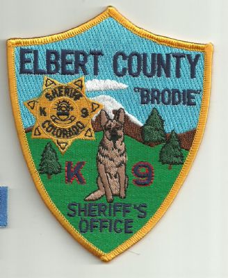 Emblema de Brazo  K-9 Elbert County  (COLORADO) U.S.A.