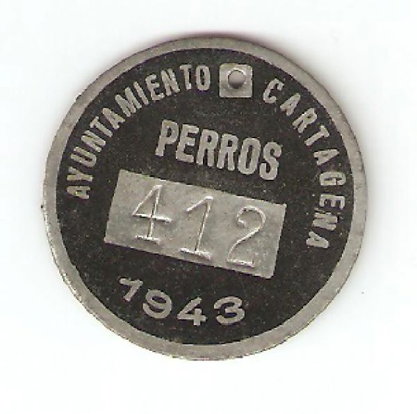 Placa identificativa Perros (Cartagena)