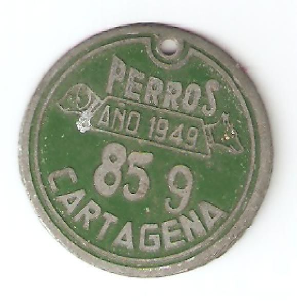 Placa identificativa Perros (Cartagena)