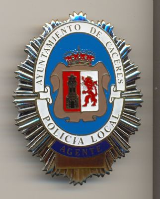 Placa Metalica Policia Local Caceres (Extremadura)