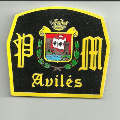 Emblema de Brazo Y Pecho Antiguo Policia Municipal de Aviles (ASTURIAS)