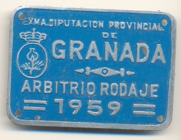 Placa de Arbitrio Rodaje de Granada (1959) 