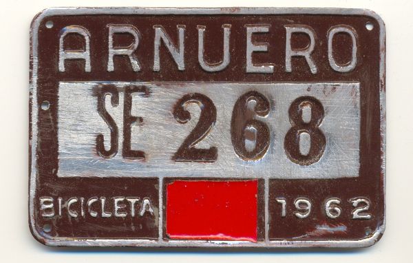 Placa de bicicleta de Arnuero (1962) Cantabria