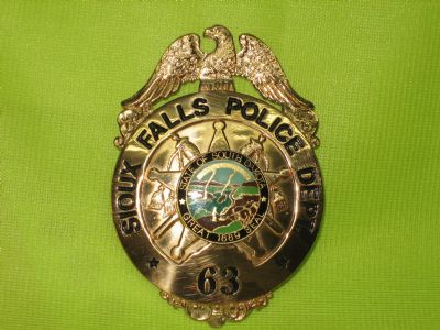 Placa Metal SIOUX POLICE (South Dakota) U.S.A.