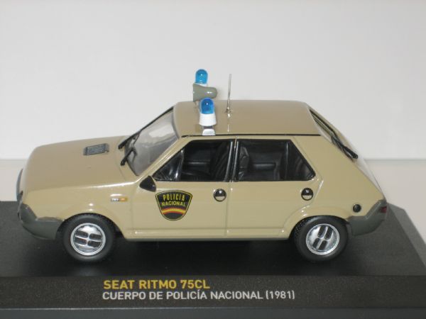 Miniatura Vehiculo Seat Ritmo 75CL. Policia Nacional Espaa 1.981