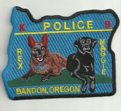 Emblema de Brazo K-9  Bandon Police (Oregon) U.S.A.