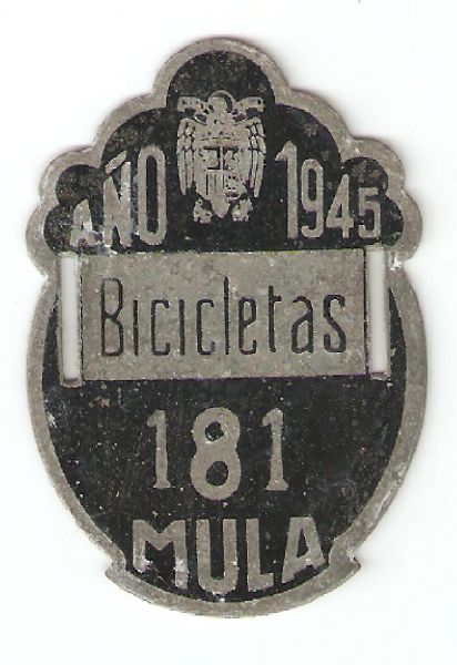 MATRICULA AO 1945 MULA (REGION DE MURCIA)
