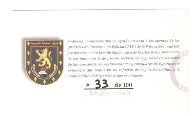 Emblema Brazo Equipo Proteccion Embajada España en Bagdad (Iraq)