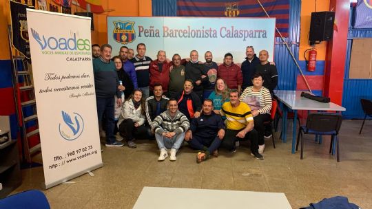 La Pea barcelonista de Totana participa en la salida programada a Calasparra