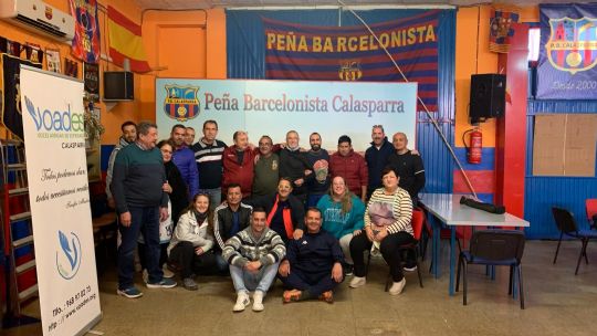La Pea barcelonista de Totana participa en la salida programada a Calasparra