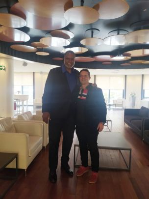 La Pea Barcelonista de Totana participa en la recepcin al equipo de baloncesto del FCB.