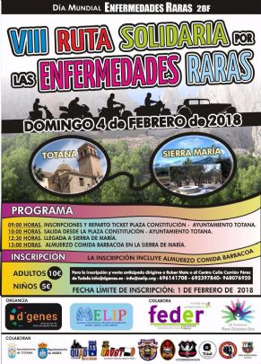 LA PEA BARCELONISTA DE TOTANA COLABORA EN LA VIII RUTA SOLIDARIA POR LAS ENFERMEDADES RARAS 