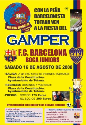 CARTEL DEL VIAJE PARA PRESENCIAR EL JOAN GAMPER 2008 