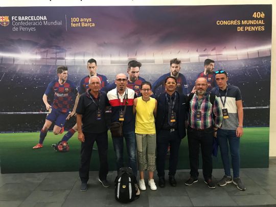 LA PEÑA BARCELONISTA DE TOTANA JUNTO CONAS PEÑAS DE CARTAGENA, ROLDÁN , MACISVENDA, AGUILAS,ALCANTARILLA, E IVAN DE LA PEÑA DE BENIAJAN PARTICIPAN EL 40 CONGRESO MUNDIAL DE PEÑAS DEL FCB