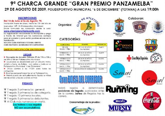 LA PB TOTANA COLABORA EN LA 9 EDICION DE LA PRUEBA DE ATLETISMO CHARCA GRANDE 
