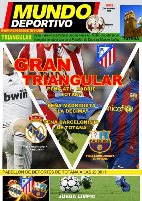 LA PEÑA BARCELONISTA DE TOTANA PARTICIPA EN EL PRIMER TRIANGULAR DE NAVIDAD.