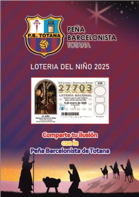 La Peña Barcelonista de Totana reparte ilusión a través de la lotería de Navidad y del Niño