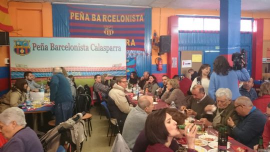 LA PEA BARCELONISTA DE TOTANA PARTICIPA EN EL XVI ANIVERSARIO DE LA PEA BARCELONISTA DE CALASPARRA