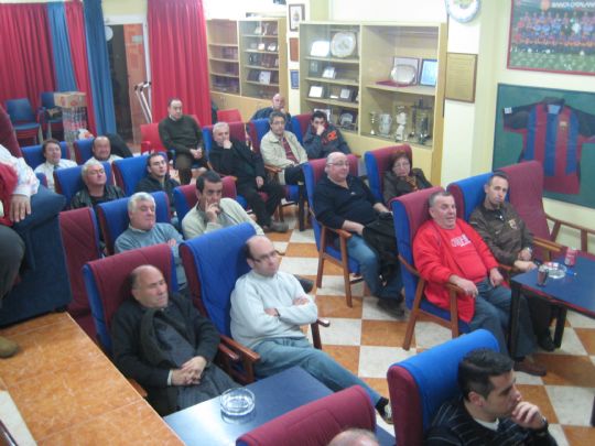 REUNION DE LA FEDERACION DE PEAS MURCIANAS DEL FC BARCELONA EN EL LOCAL SOCIAL DE LA PB TOTANA