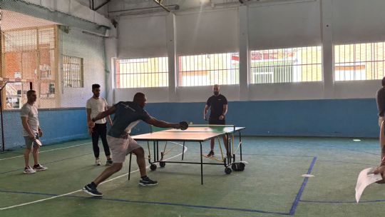 LA PE�A BARCELONISTA DE TOTANA ORGANIZA TORNEOS DE B�DMINTON, PING-PONG Y F�TBOL SALA EN EL CENTRO PENITENCIARIO MURCIA I