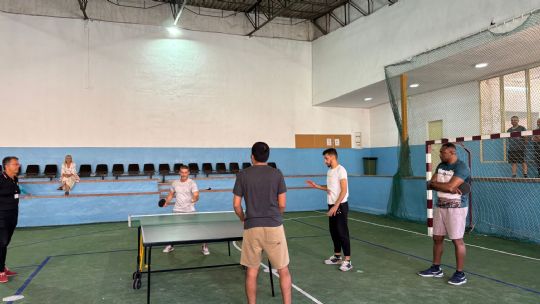 LA PE�A BARCELONISTA DE TOTANA ORGANIZA TORNEOS DE B�DMINTON, PING-PONG Y F�TBOL SALA EN EL CENTRO PENITENCIARIO MURCIA I